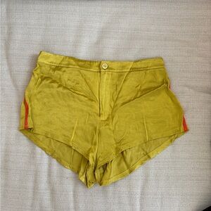 Vibrant Yellow Women's Athletic Shorts